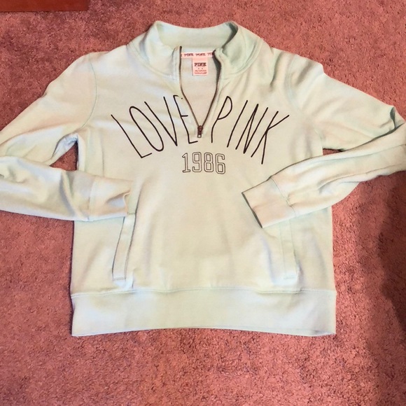 PINK Victoria's Secret Tops - VS PINK mint 1/4zip